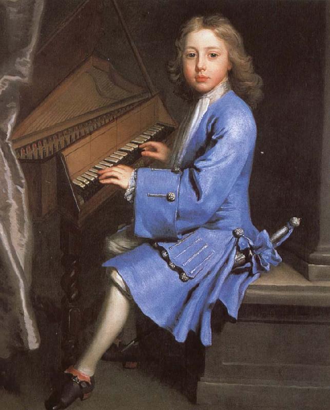 samuel pepys an 18th century painting of young man playing the spinet by jonathan richardson oil painting image